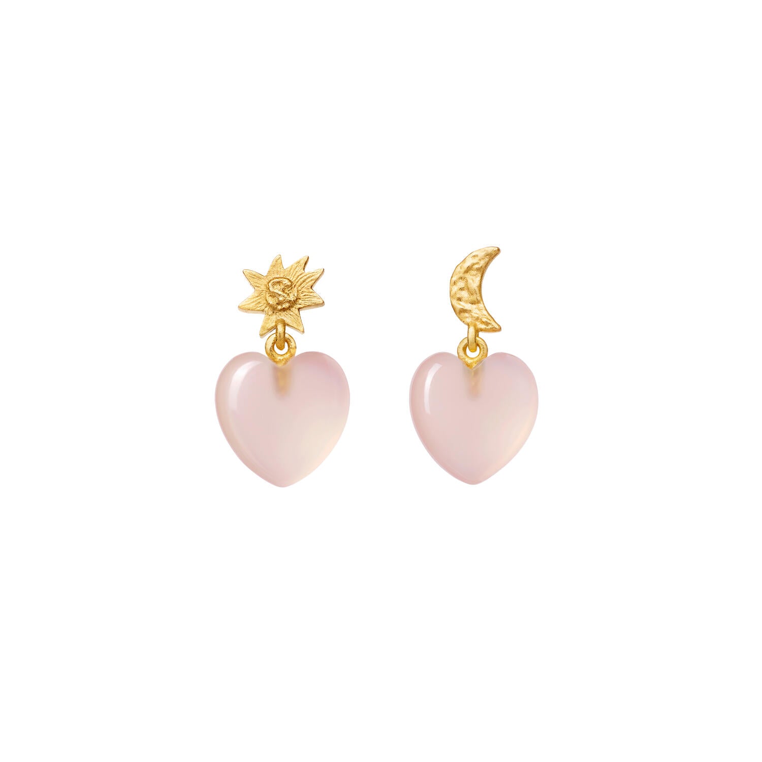 Care hængeøreringe - Pink Chalcedony